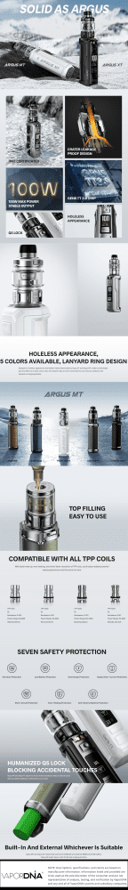 VooPoo Argus XT/MT Infographic