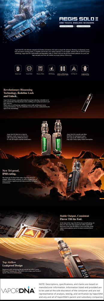 GeekVape Aegis Solo 3 Infographic