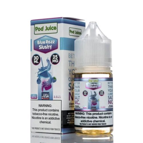 Pod Juice Salt - Blue Razz Slushy - 30ml