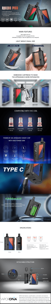 Vandy Vape Rhino Infographic