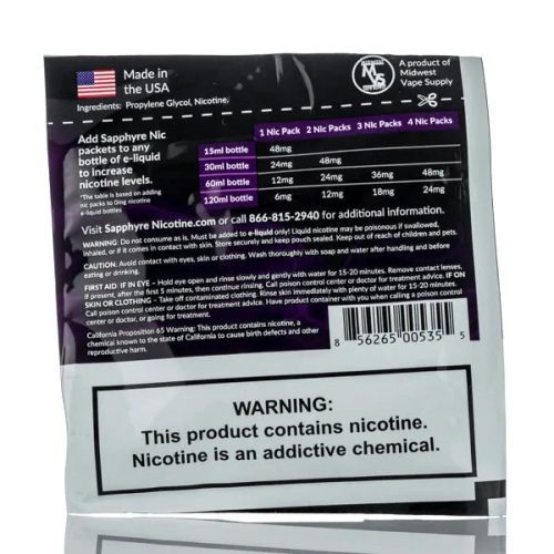 SapphyreNicShotNicotineAdditive 7